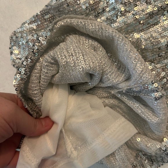 Celebrity fashion by Hera collection silver sequin flare pants - Picture 7 of 8